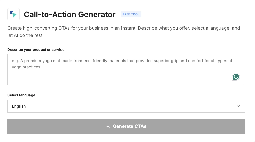 CTA generator – Landingi