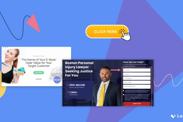 landing page components – article cover