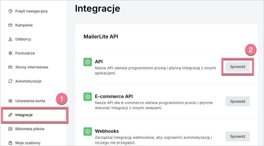 Jak zintegrować&nbsp;MailerLite z landing page'em w Landingi