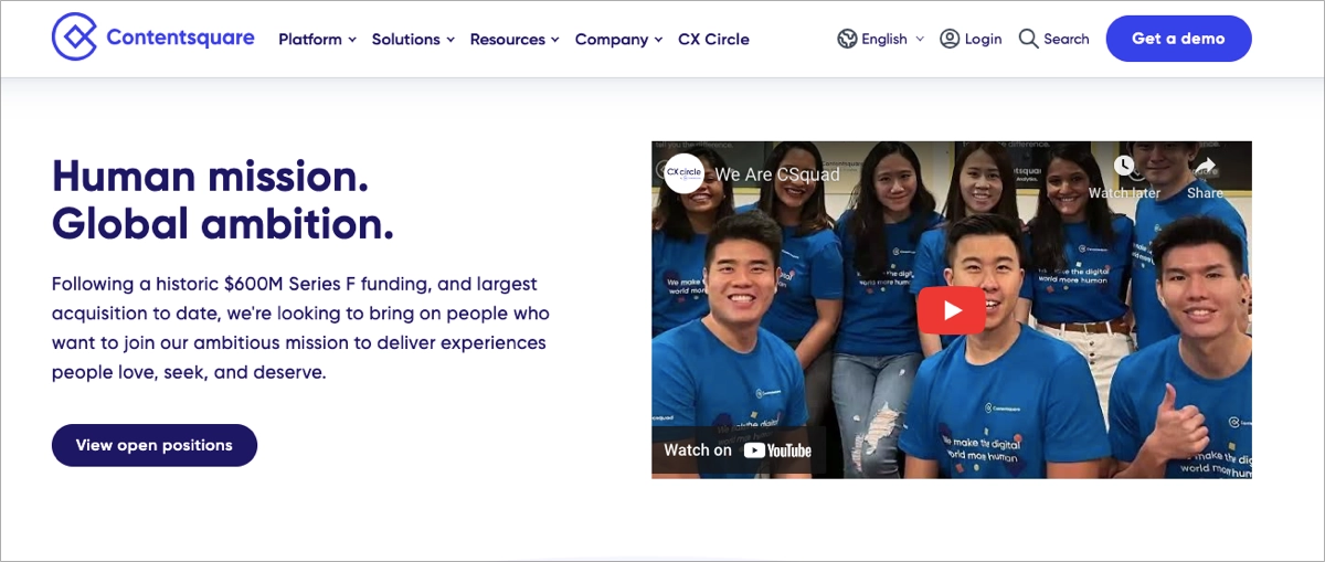 le meilleur exemple de recrutement landing page.