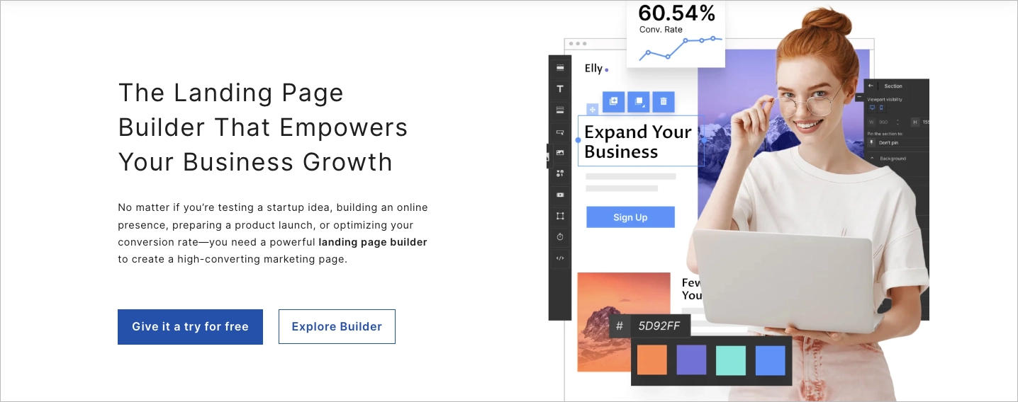 landing page constructeur par landingi