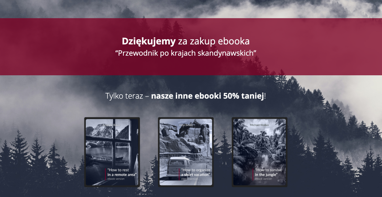 cross selling przykładowy landing page
