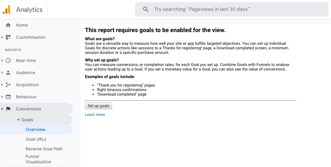 Setting up your landing page tracking in Google Analytics