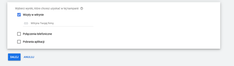 google ads wizyty w witrynie