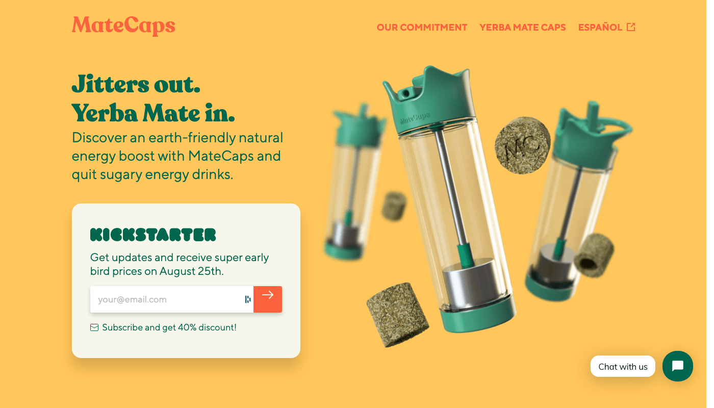 MateCaps Landing Page