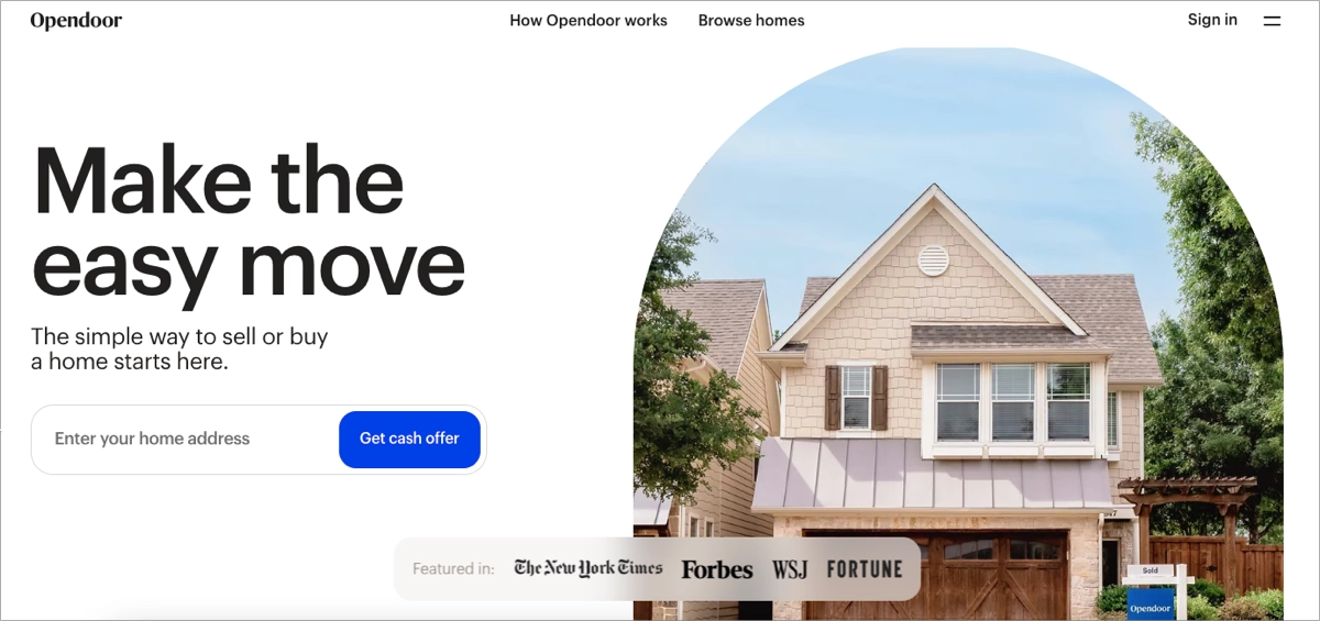 real estate high converting landing page ejemplo