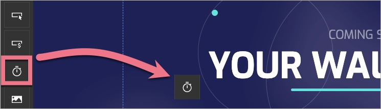 Find the&nbsp;Counter widget, then drag and drop it into the active area of a landing page