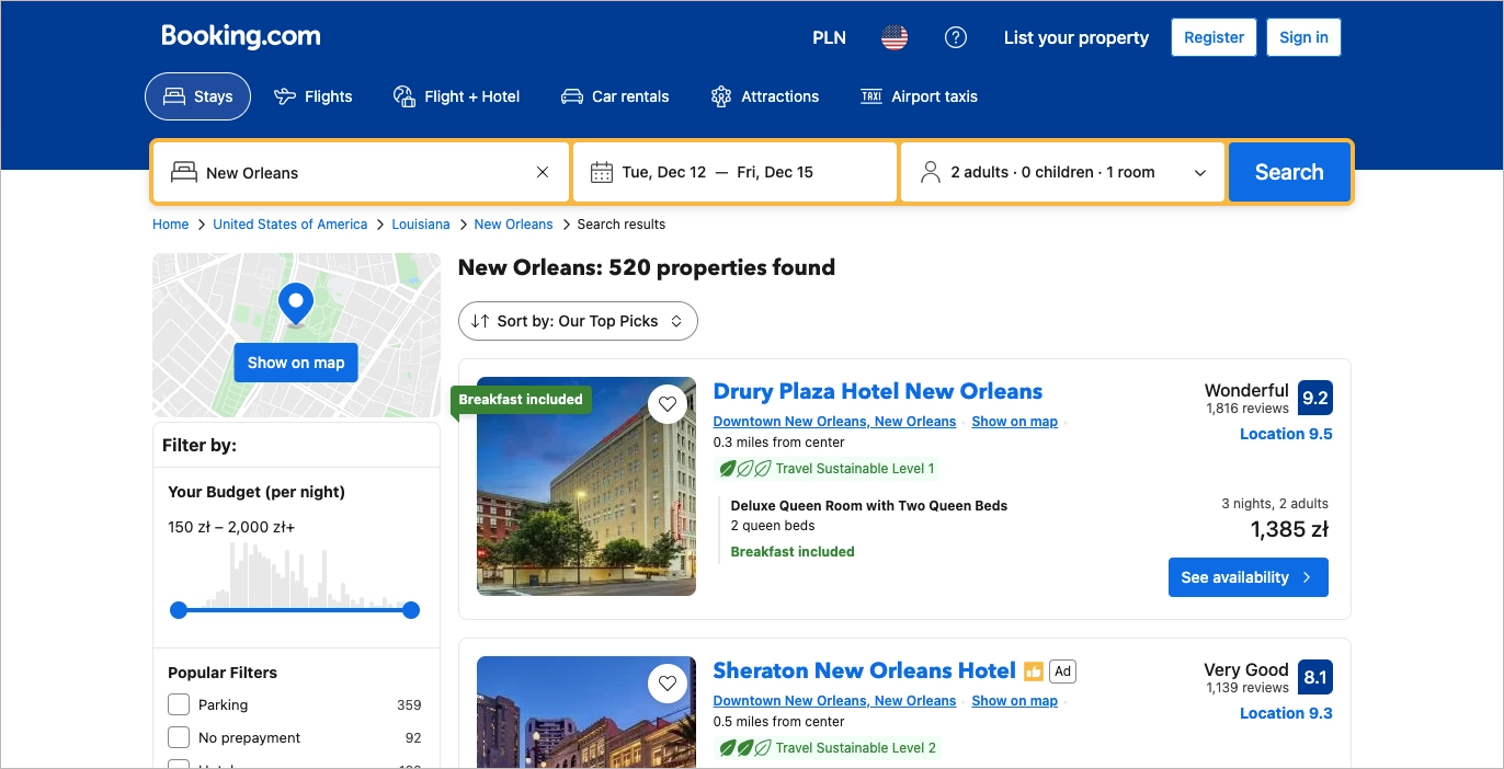 Ecommerce Tip: Effective Use of Analytics - Booking.com example