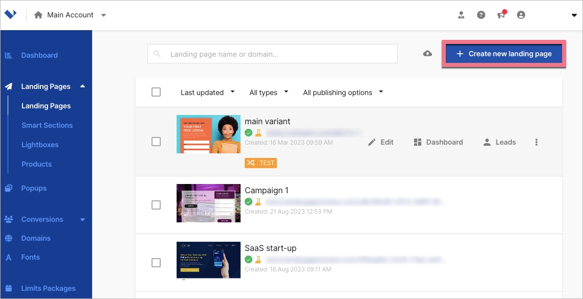 &iquest;C&oacute;mo crear una landing page en Landingi?