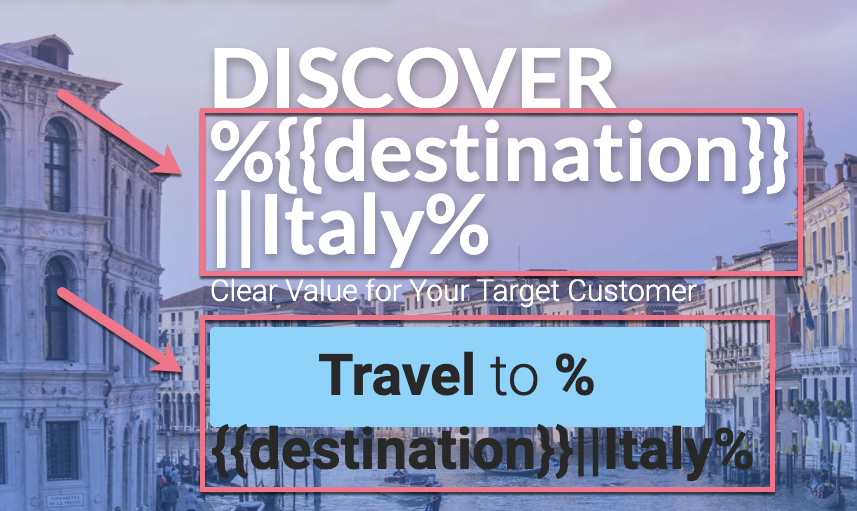 dynamic parameter landing page