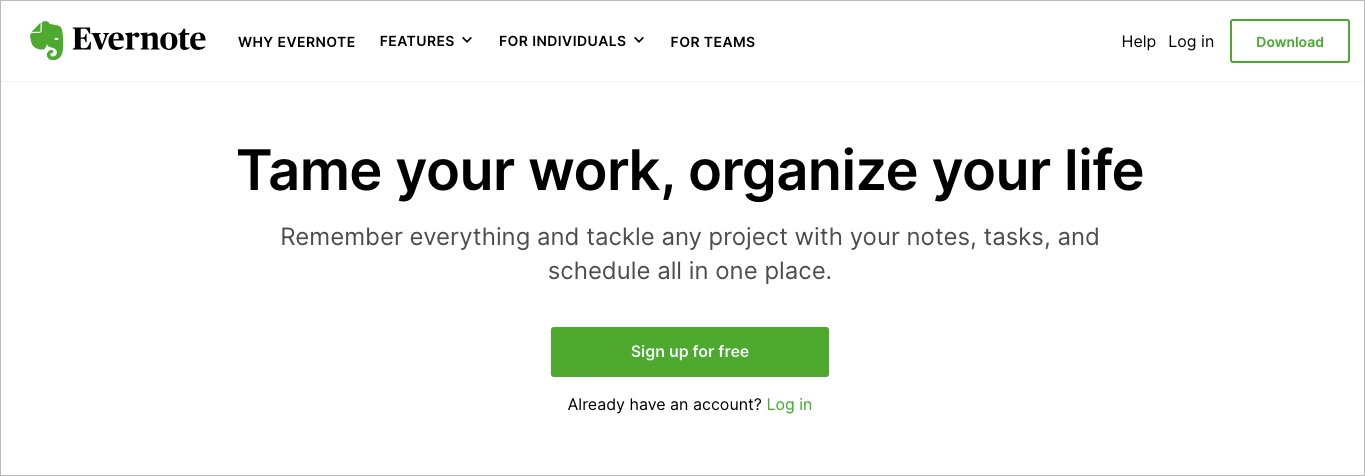 Evernote - Beispiel f&uuml;r die Erstellung von Konvertierungstexten