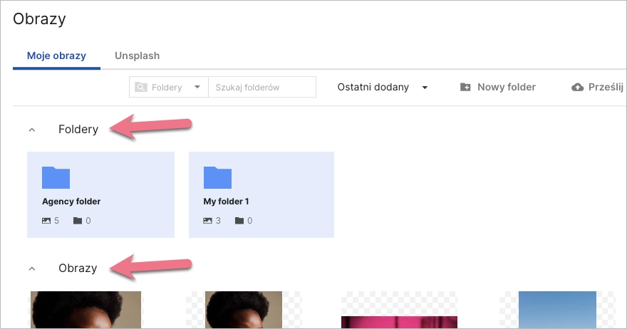 Obrazy podzielone na foldery