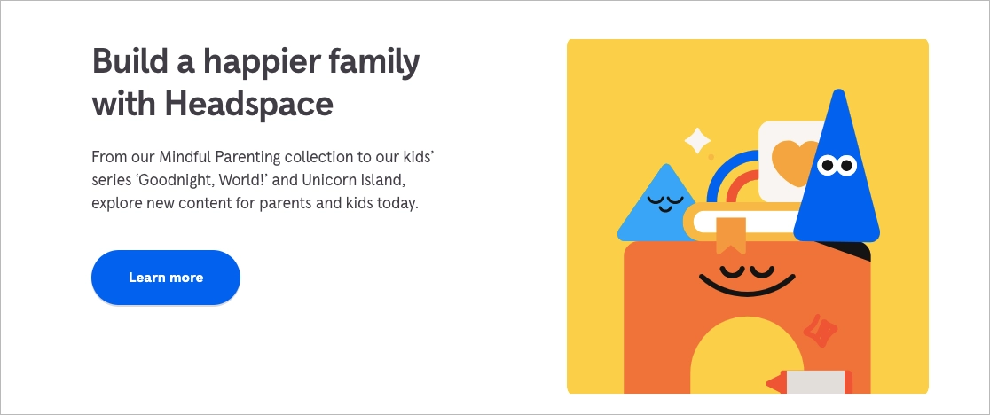 Przykład conversion copywritingu: Headspace