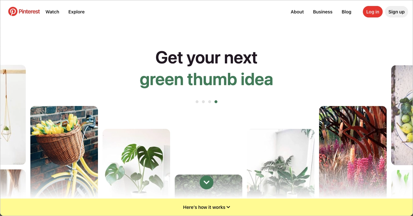 Pinterest - Beispiel f&uuml;r Konvertierungstexte