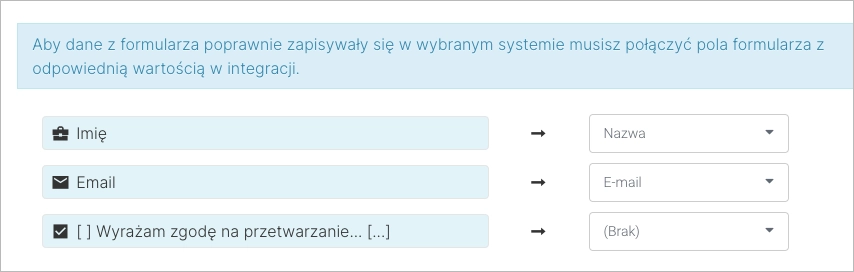 Połącz pola Landingi z etykietami LiveWebinar