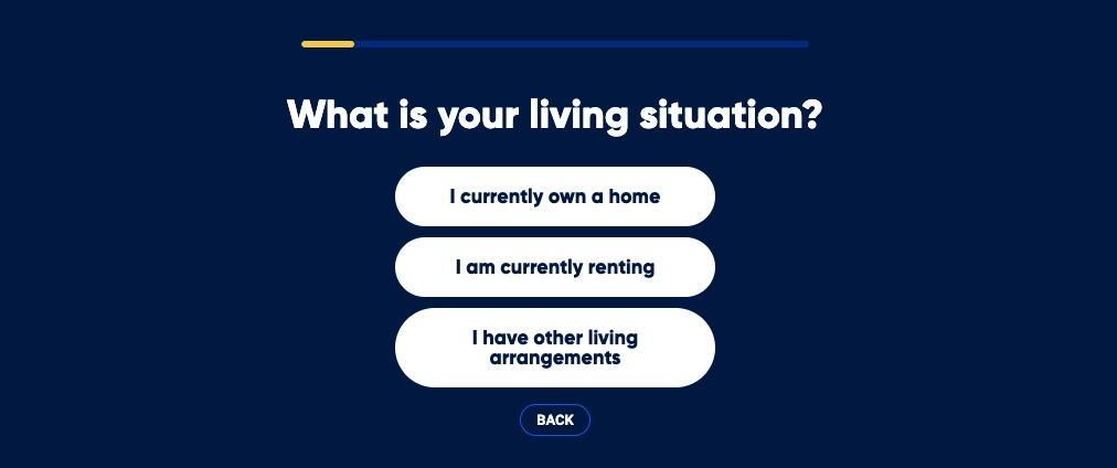 Un formulario de varios pasos