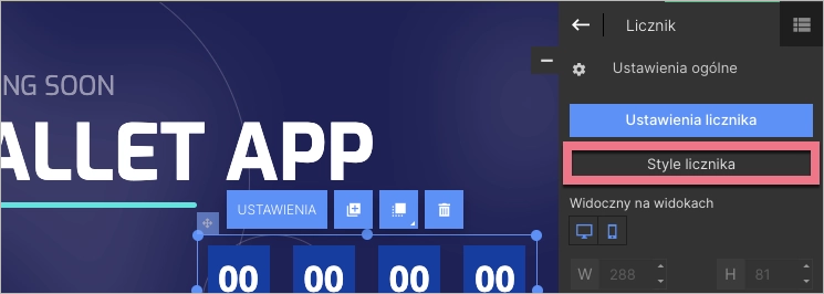 W zakładce Style licznika znajdziesz szablony licznika, kt&oacute;re możesz dowolnie edytować