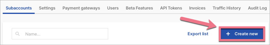 create subaccount landingi agency