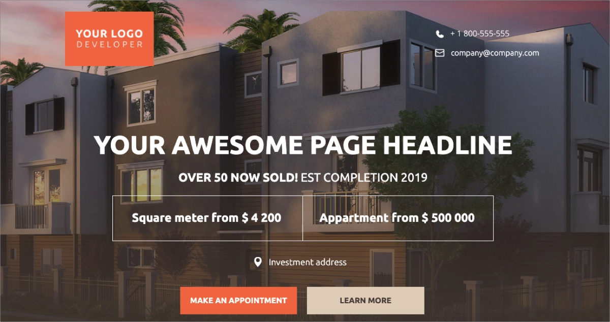 mejor plantilla inmobiliaria para una oferta convincente