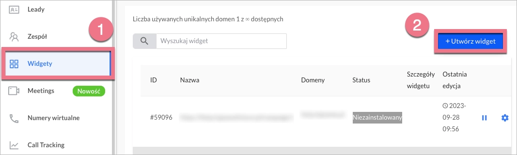 Utw&oacute;rz widget w CallPage
