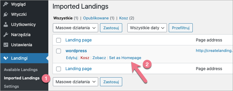 ustaw jako stronę gł&oacute;wną