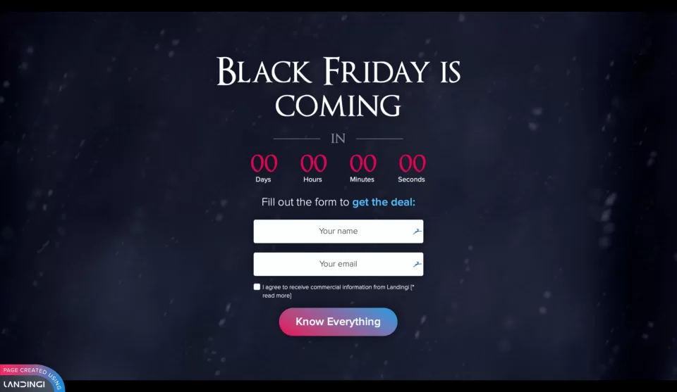 black fridy coming soon page