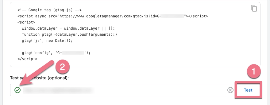 Testing GA4 connection