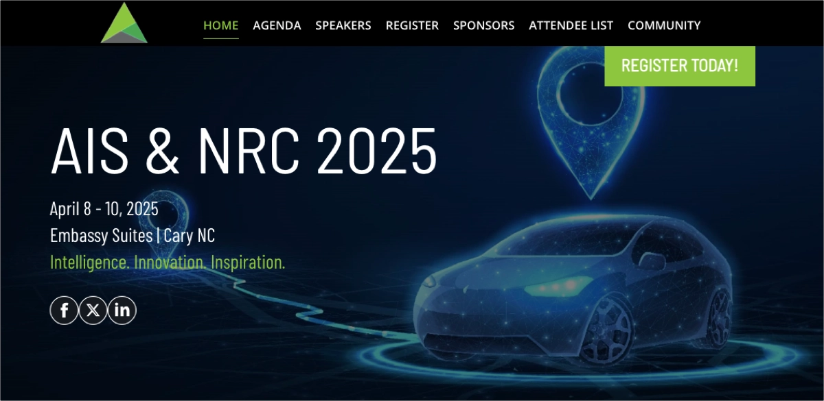 page promoting event in automotive target market