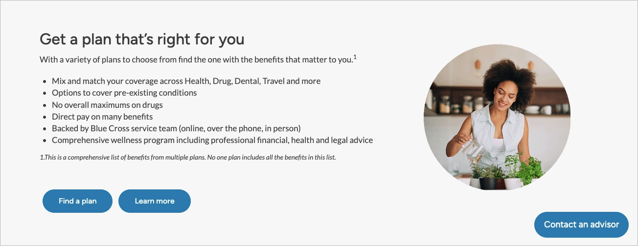 Versicherung landing page