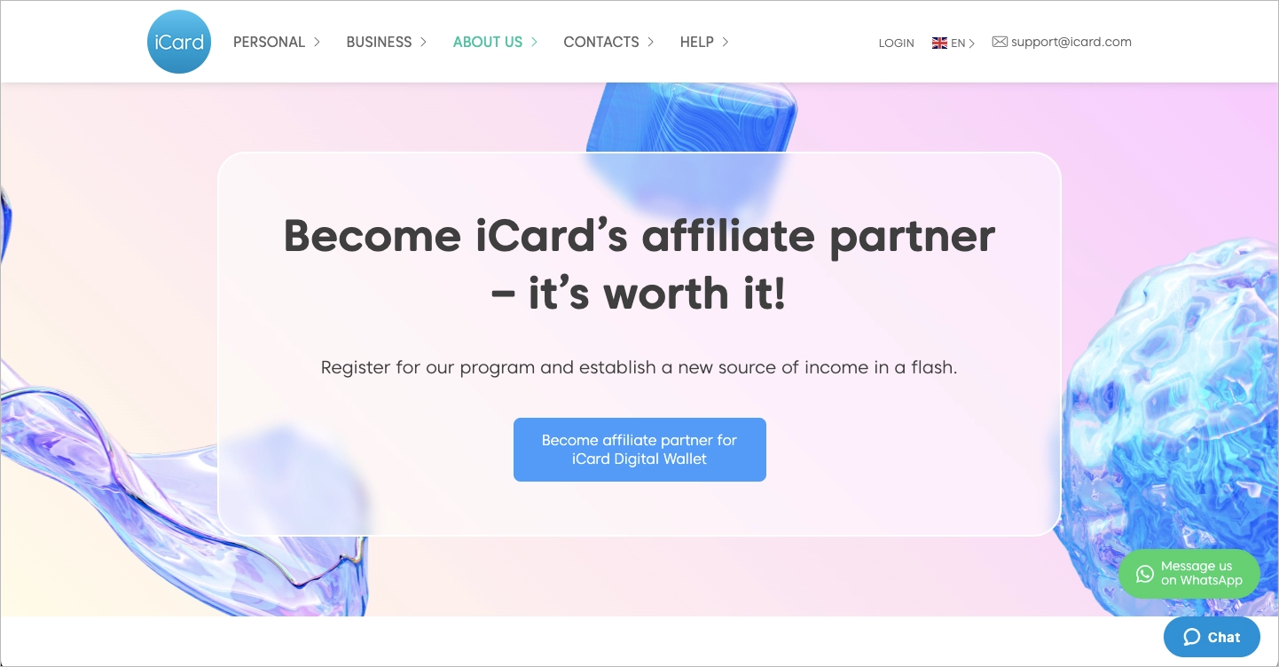 Un esempio di marketing di affiliazione moderno landing page