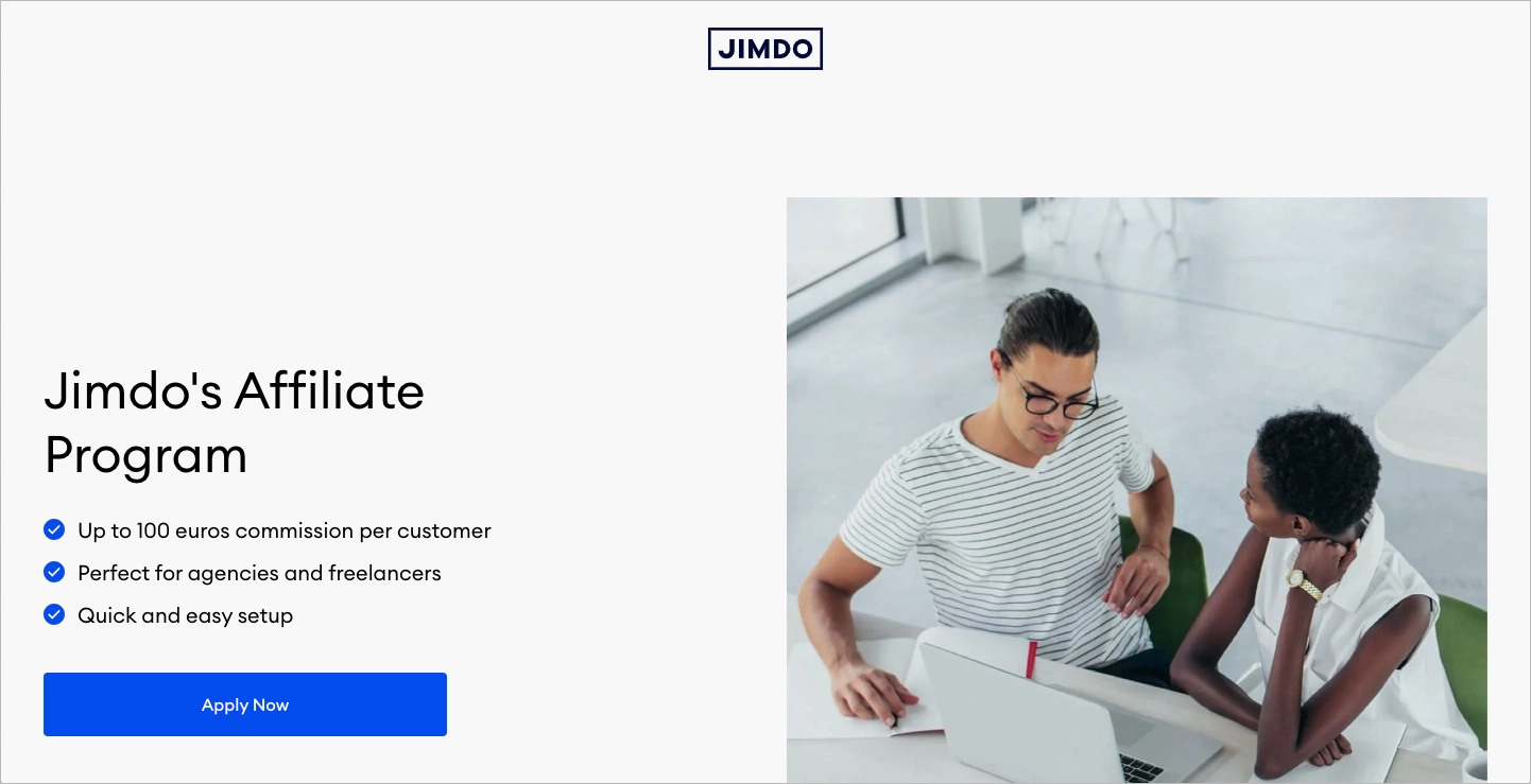 Esempio di affiliazione semplice landing page