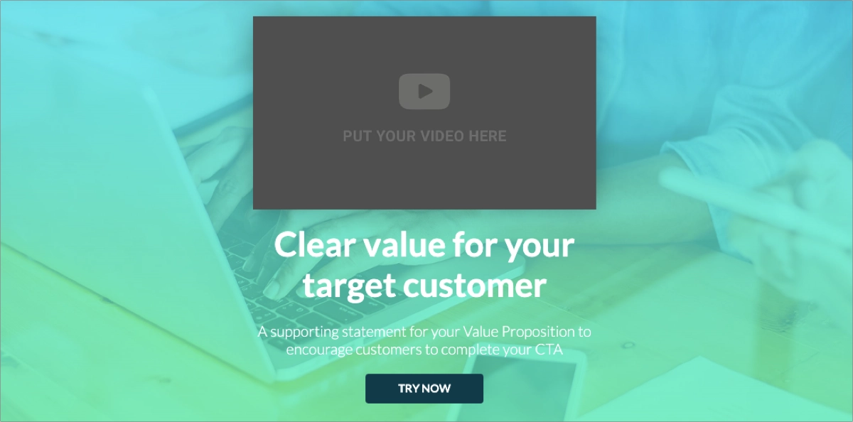 Perfekte Lead-Generierungsseite f&uuml;r Startups - Vorlage