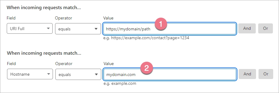 Naming the rule in Cloudflare