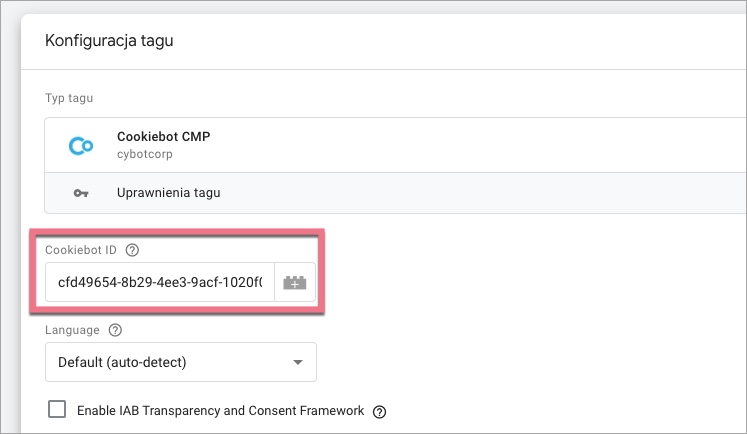 Konfiguracja Cookiebot CMP w GTM
