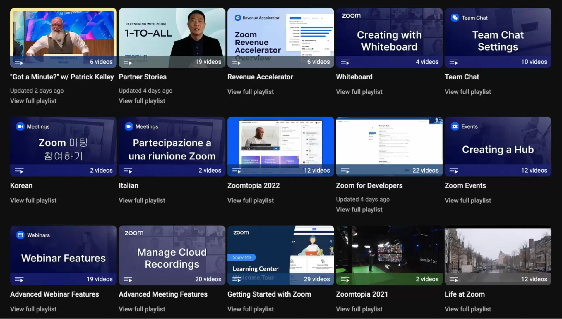 marketing videos selection
