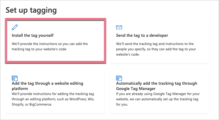 Installing that Microsoft Advertising tag
