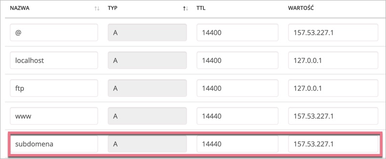 konfiguracja domeny Kylos