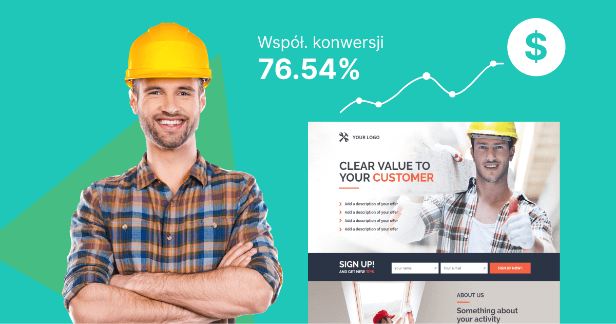 Wsp&oacute;łczynnik konwersji w kampanii landing page