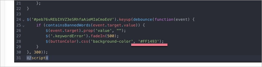 Changing button color