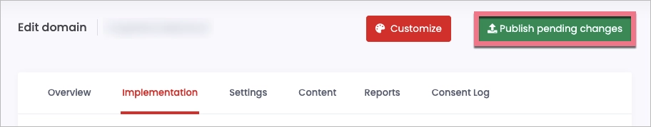 Publikacja zmian zgody w CookieHub