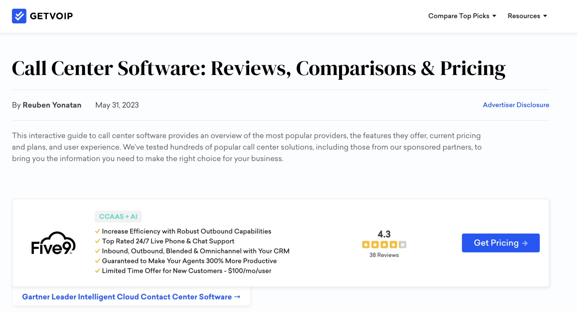 Powerful language applied on a landing page