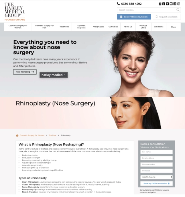 A Landing Page do Setor de Sa&uacute;de