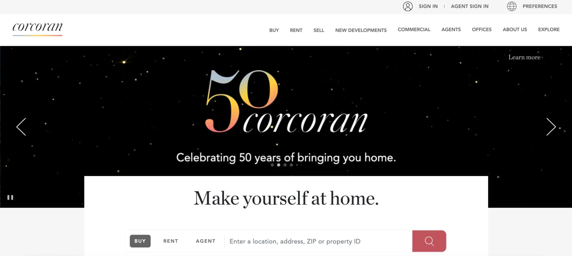 Landing page Corcoran nieruchomości