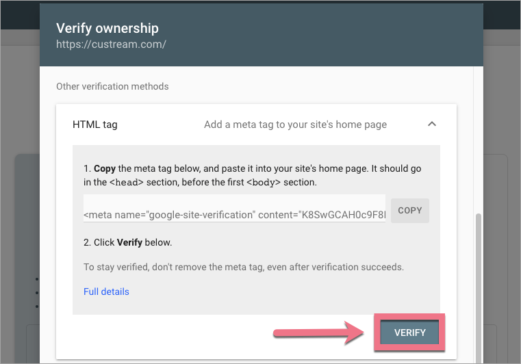 domain ownership verification