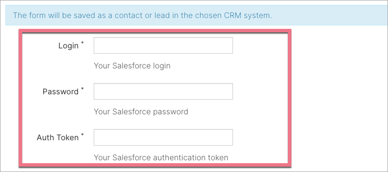 paste salesforce token