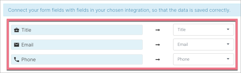 connect form fields