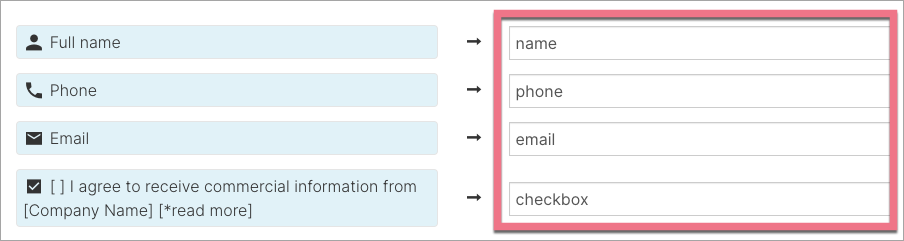 map form fields landingi webhook