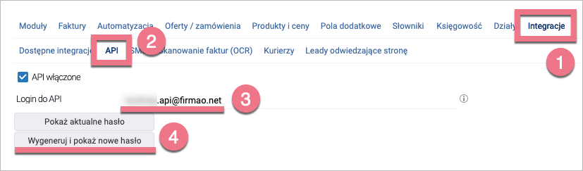 Jak pobrać&nbsp;API z Firmao
