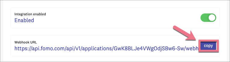 copy webhook url