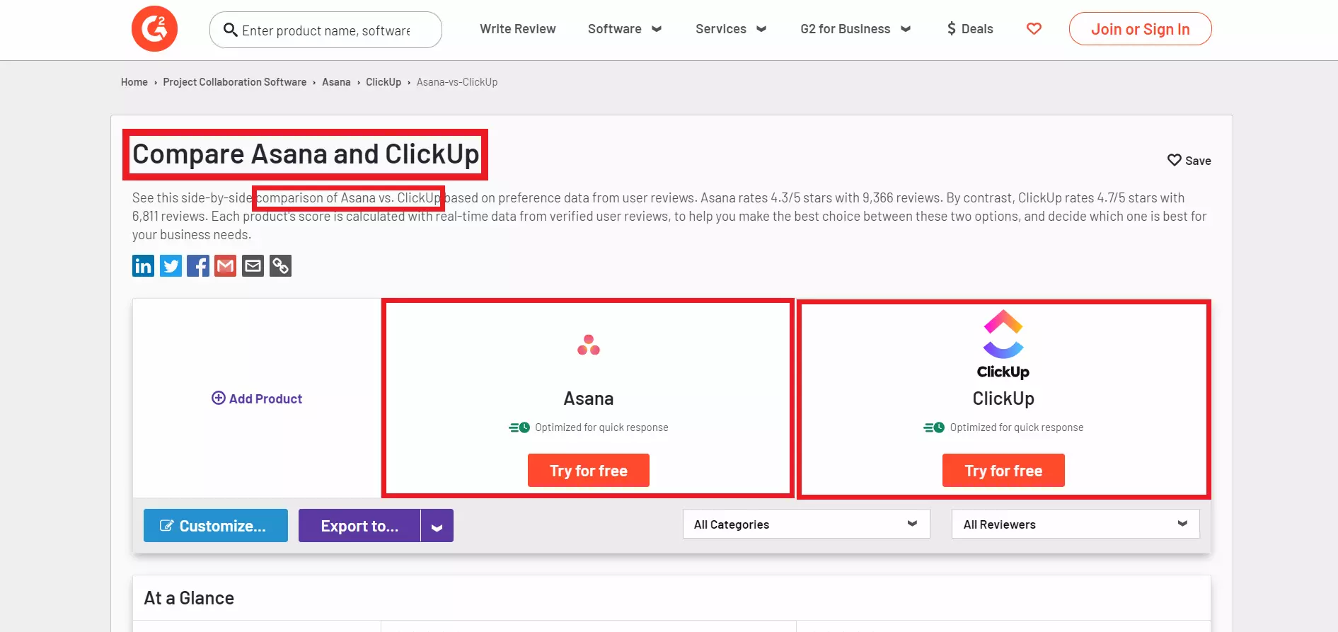 SEO w G2 dla por&oacute;wnywania narzędzi